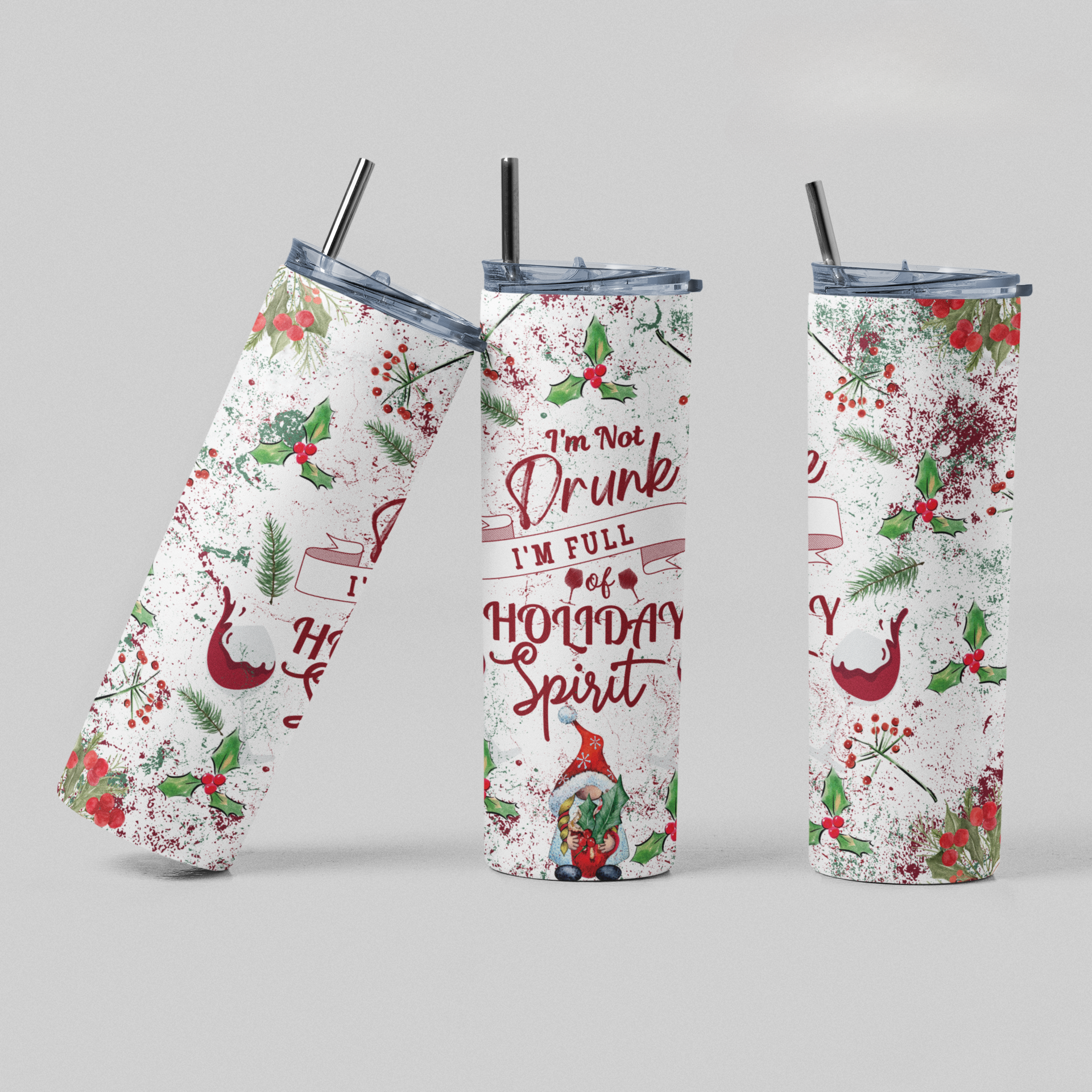 Full of Holiday Spirit | 20 oz. Skinny Tumbler