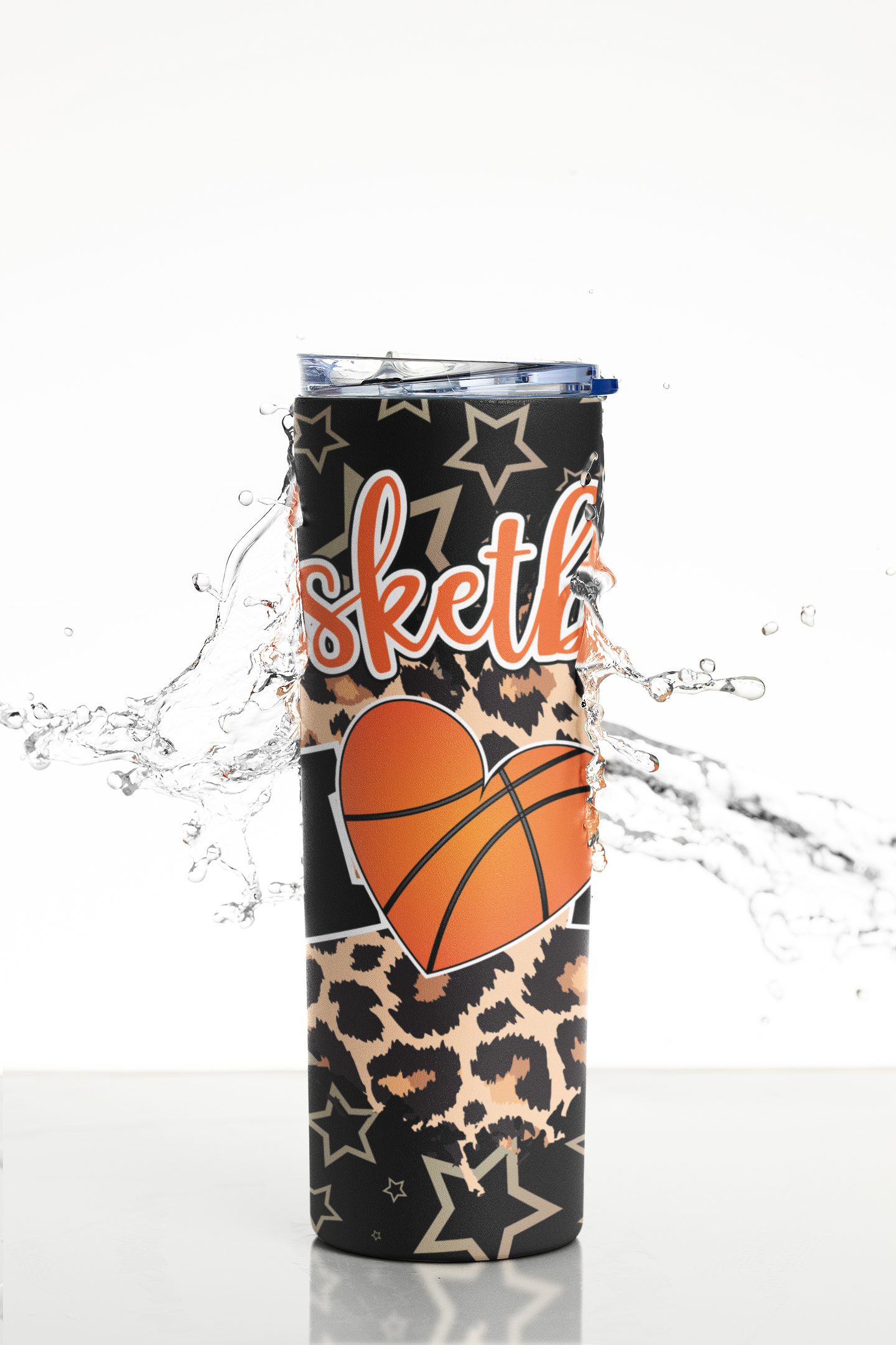 Basketball Mom- Stars | 20 oz. Skinny Tumbler - 0