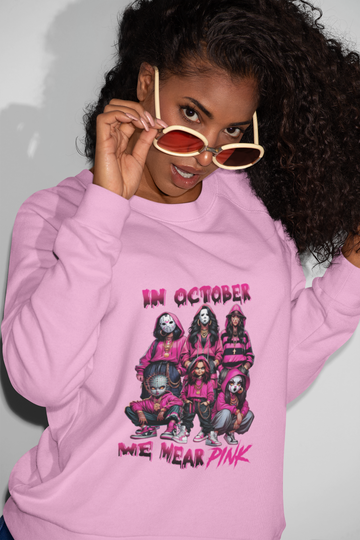 In October We Wear Pink | Halloween Unisex Sweatshirt