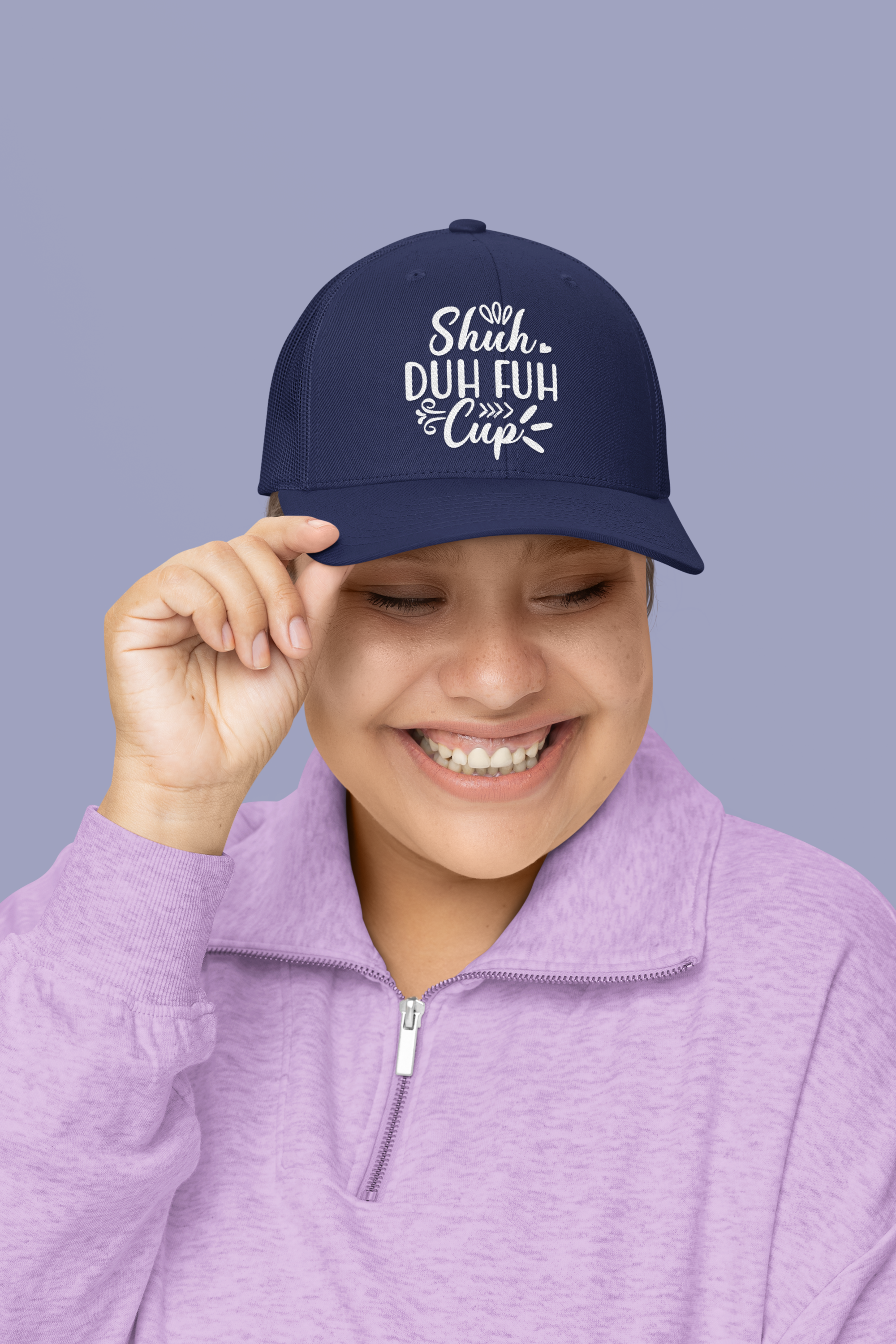 Buy navy Shuh Duh Fuh Cup | Trucker Hat