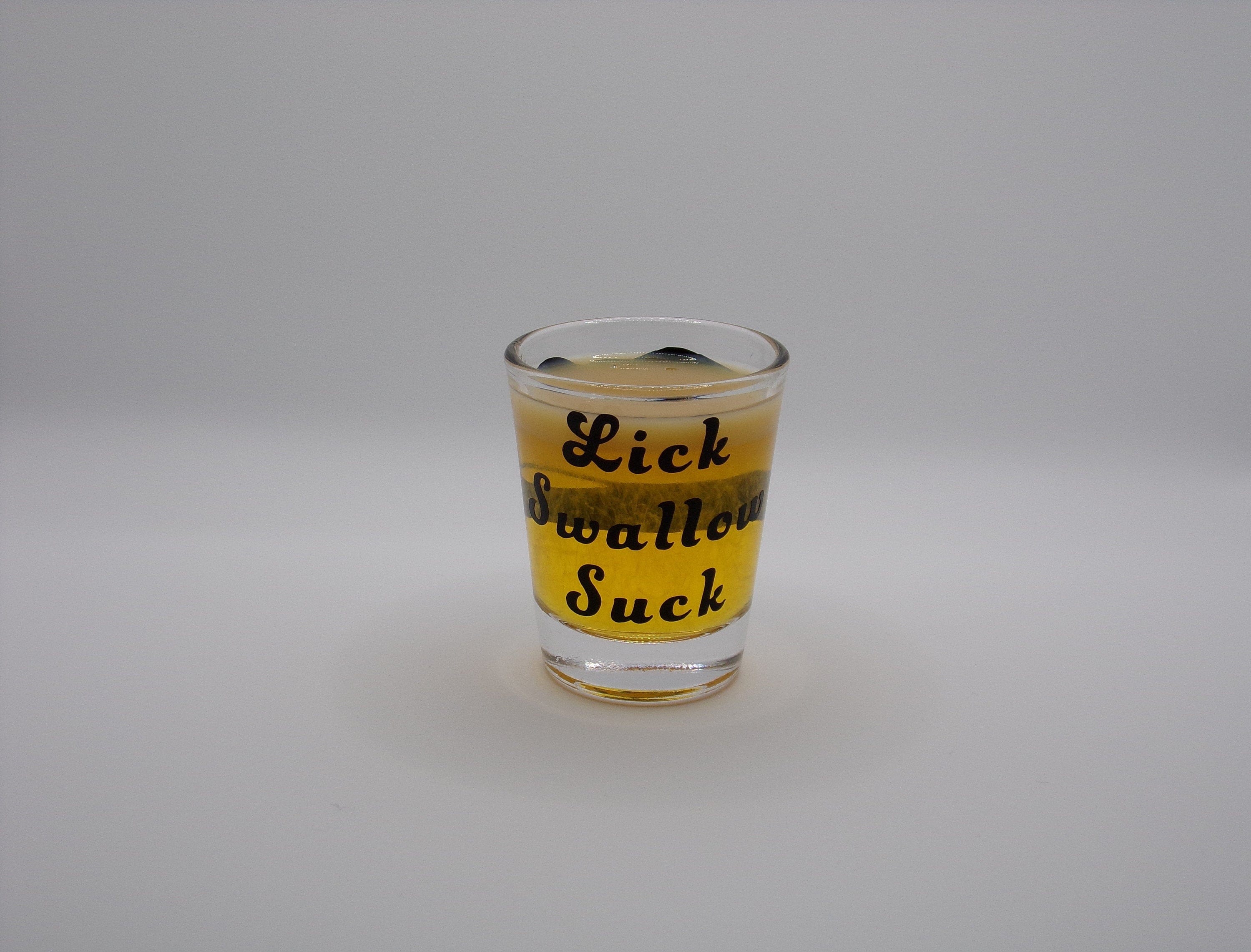 By Chan, LLC Barware Lick, Swallow, Suck | Naughty Shot Glass