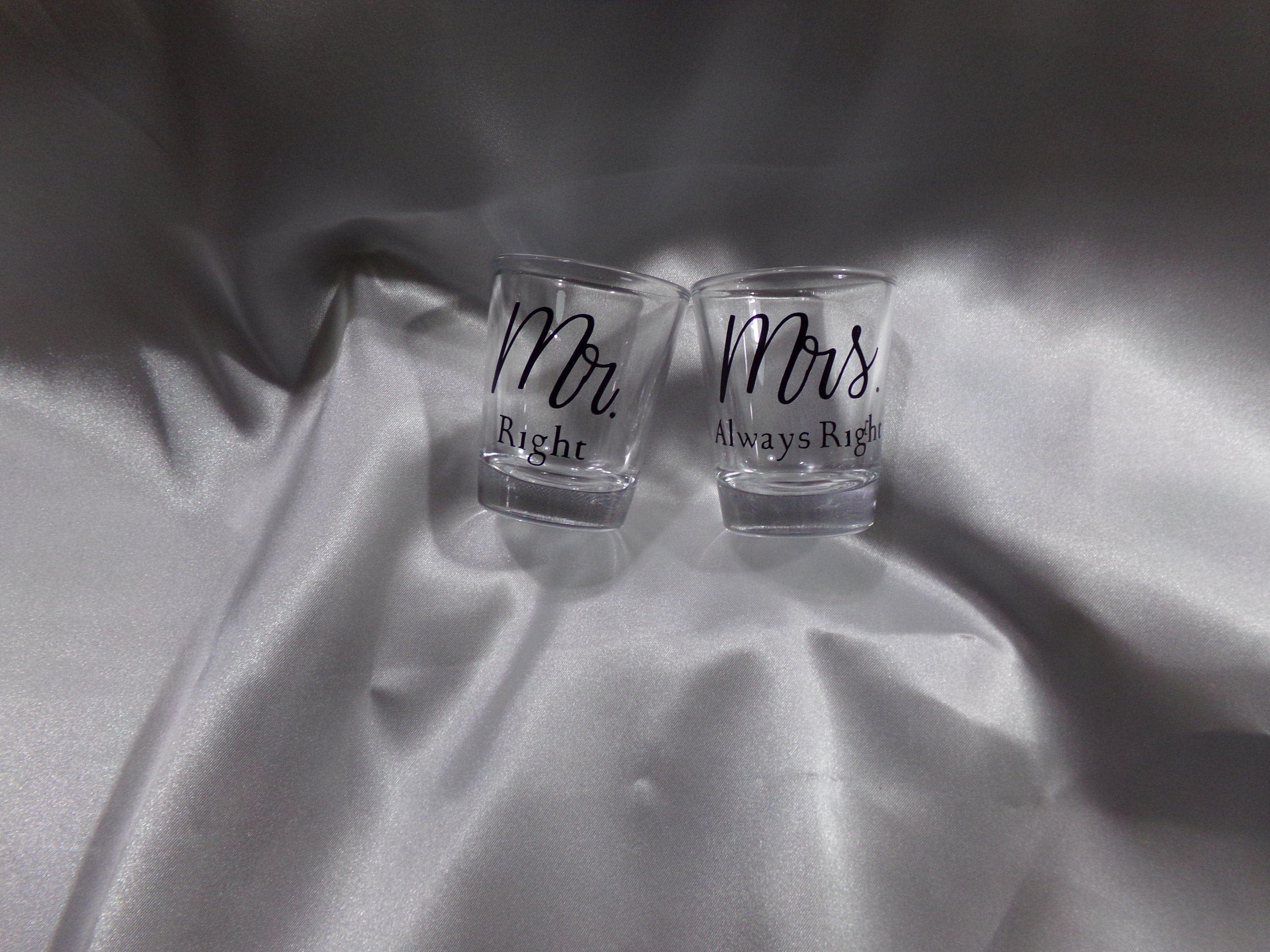 By Chan, LLC Barware Mr. Right & Mrs. Always Right - Pair of Shot Glasses | 1.5 oz