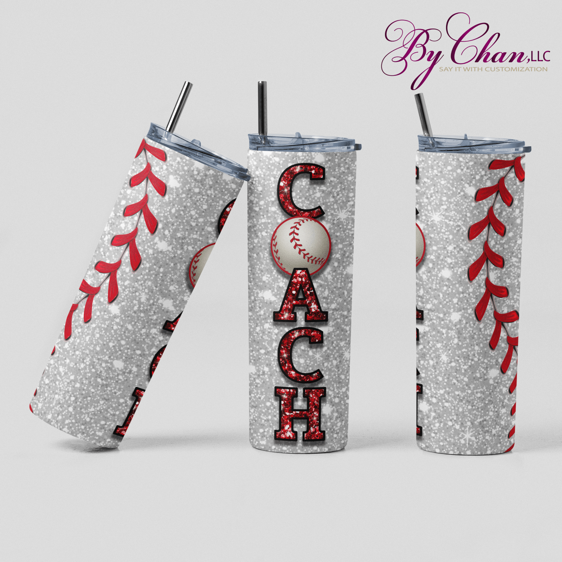 By Chan, LLC Tumblers Baseball Coach | 20 oz. Skinny Tumbler