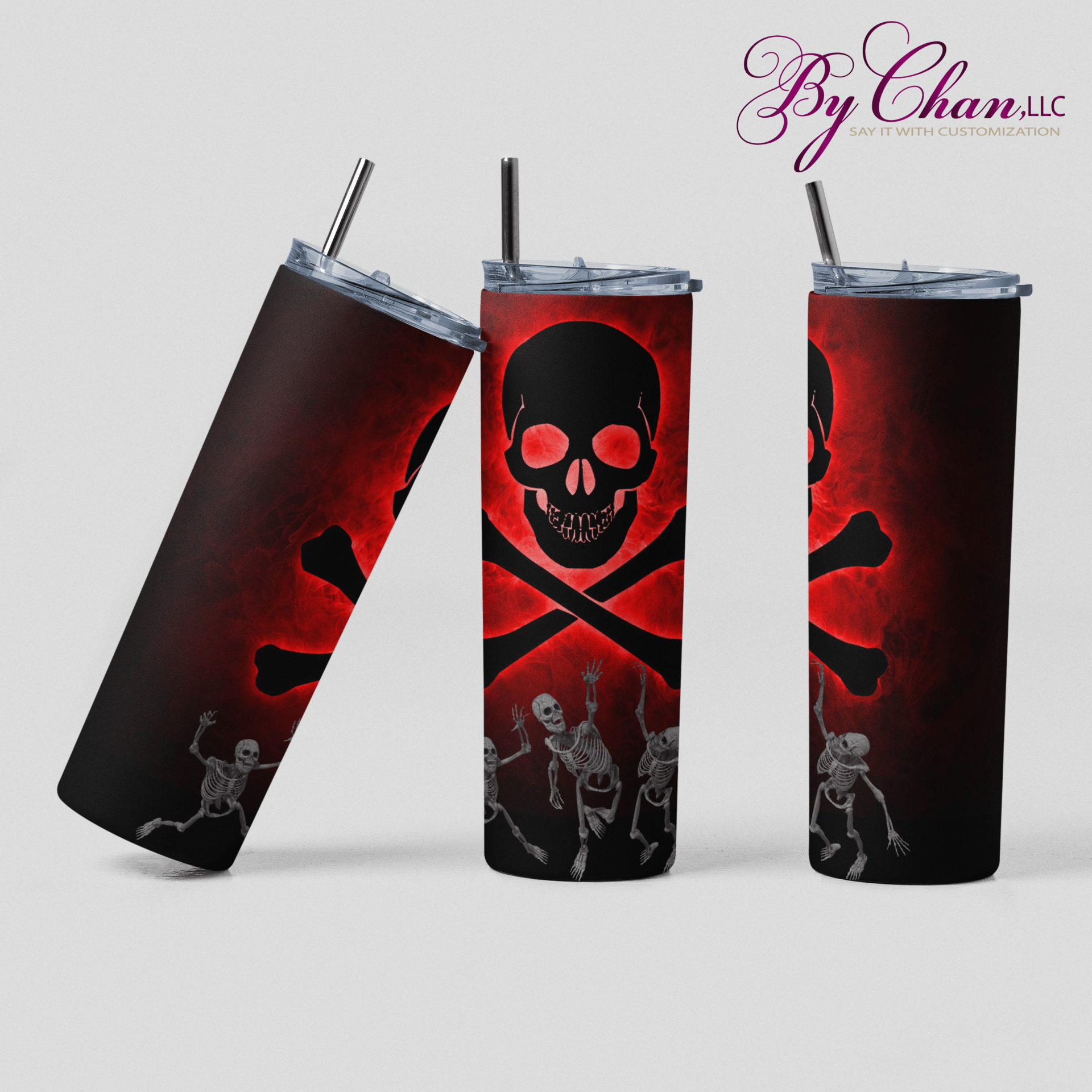 By Chan, LLC Tumblers Skeletons and Bones | 20 oz. Skinny Tumbler